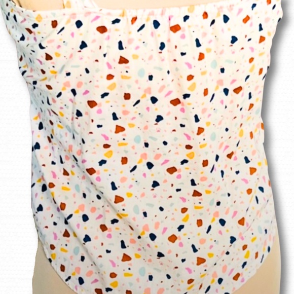 Madewell Multicolor Confetti Terrazzo Tank, Boxy Waist, Tie Front, 0, XS, EUC - Picture 9 of 10